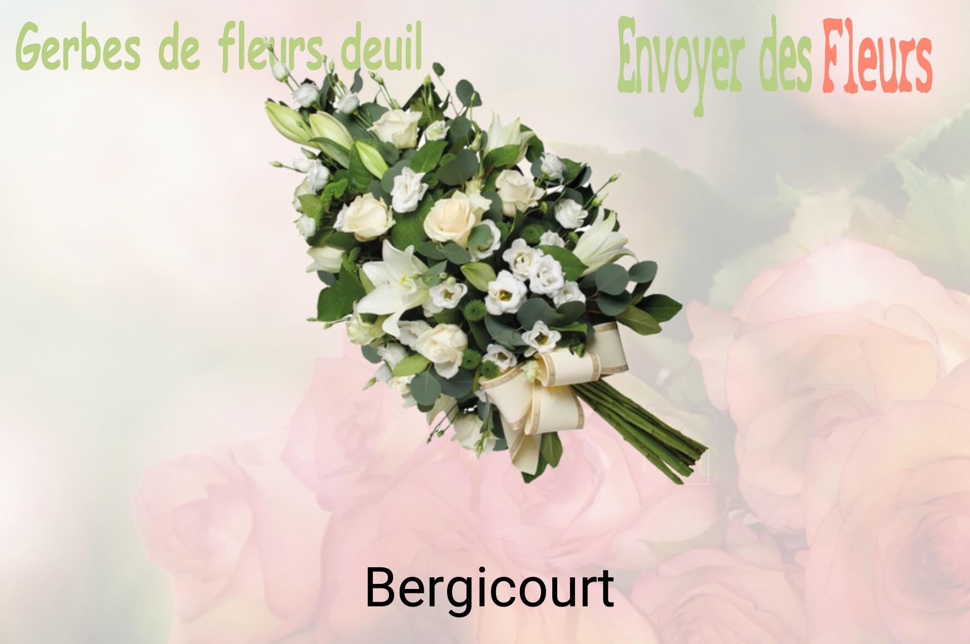 Gerbe de fleurs de deuil livrée à Bergicourt